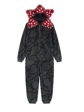 NWOT Kids Stranger Things Hooded One-Piece Fleece Jumpsuit - Multiple Sizes